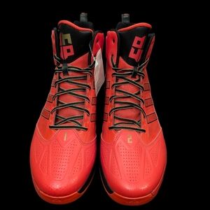 Adidas Originals Red and Black High-Top Sneakers